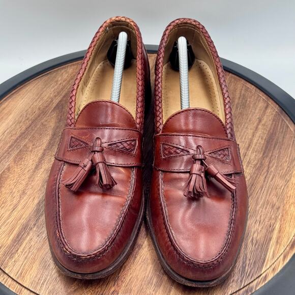 ALLEN EDMONDS Maxfield Brown Leather Tassel 12B Men\'s Dress Shoes Loafers main image 12